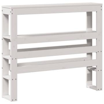 Stylish White Bed Frame with Headboard - Small Single 75x190 cm