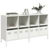 White Sideboard 135x39 cm | Cold-rolled Steel Storage Solution