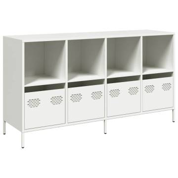 White Sideboard 135x39 cm | Cold-rolled Steel Storage Solution