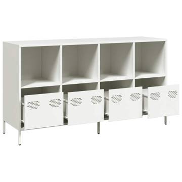 White Sideboard 135x39 cm | Cold-rolled Steel Storage Solution