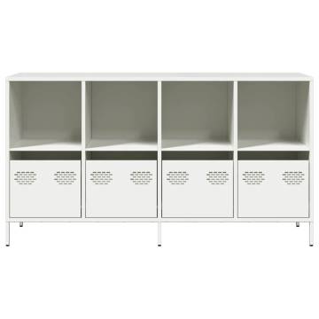 White Sideboard 135x39 cm | Cold-rolled Steel Storage Solution