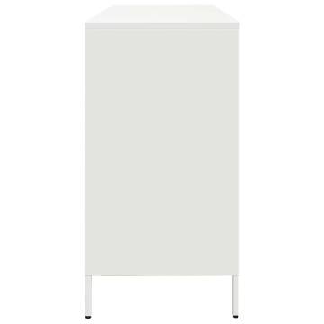 White Sideboard 135x39 cm | Cold-rolled Steel Storage Solution