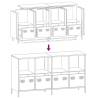 White Sideboard 135x39 cm | Cold-rolled Steel Storage Solution