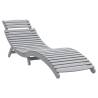 Sun Lounger Grey 184x55x64 cm - Solid Acacia Wood