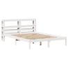 White Double Bed Frame 135x190 cm - Solid Pine Wood