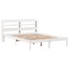 White Double Bed Frame 135x190 cm | Solid Pine Wood