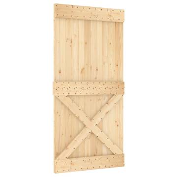 NARVIK Solid Pine Wood Door 100x210 cm - HipoMarket