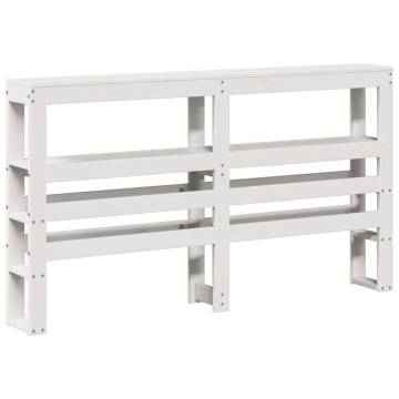 Bed Frame with Headboard - White Small Double 120x190 cm