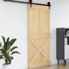 NARVIK Solid Pine Wood Door 100x210 cm - HipoMarket