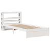 Stylish White Bed Frame with Headboard 90x200 cm - HipoMarket