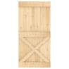 NARVIK Solid Pine Wood Door 100x210 cm - HipoMarket