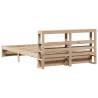 Stylish Wooden Bed Frame with Headboard - 160x200 cm