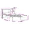 Stylish Wooden Bed Frame with Headboard - 160x200 cm