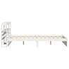 White Bed Frame with Headboard 160x200 cm | HipoMarket