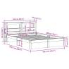 White Bed Frame with Headboard 160x200 cm | HipoMarket