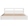 White Super King Bed Frame with Headboard - 180x200 cm