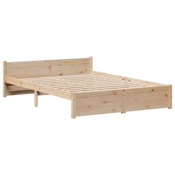 King Size Bed Frame with Headboard - 150x200 cm