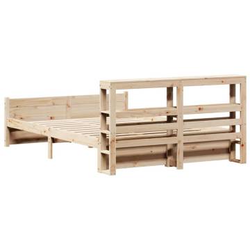 King Size Bed Frame with Headboard - 150x200 cm