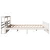 Elegant White Bed Frame with Headboard - 180x200 cm Super King