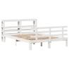 Stylish White Bed Frame with Headboard - 120x200 cm | Hipomarket