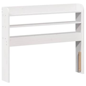 White Bed Frame with Headboard - 100x200 cm | HipoMarket