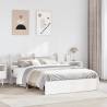  Bed Frame with Headboard without Mattress White 120x190 cm Small Double Colour white Size 120 x 190 cm 