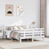  Bed Frame with Headboard without Mattress White 140x200 cm Colour white Size 140 x 200 cm 