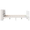 White Bed Frame with Headboard 140x200 cm | HipoMarket