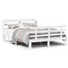 Stylish White King Size Bed Frame with Headboard - 150x200 cm