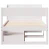 Stylish White Bed Frame 100x200 cm - Solid Pine Wood