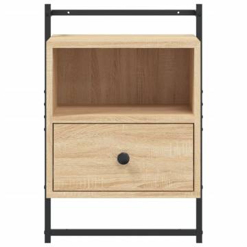 Wall-Mounted Bedside Cabinets - Sonoma Oak | HipoMarket