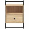 Wall-Mounted Bedside Cabinets - Sonoma Oak | HipoMarket