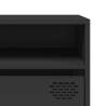 Stylish Black TV Cabinet - 202x39 cm - Durable Steel Design