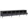 Stylish Anthracite TV Cabinet - Cold-Rolled Steel, 202x39 cm