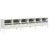 Stylish White TV Cabinet - 202x39x43.5 cm Cold-rolled Steel