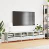 Stylish White TV Cabinet - 202x39x43.5 cm Cold-rolled Steel