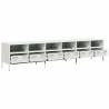 Stylish White TV Cabinet - 202x39x43.5 cm Cold-rolled Steel