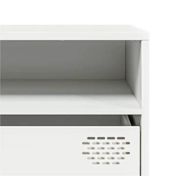 Stylish White TV Cabinet - 202x39x43.5 cm Cold-rolled Steel