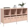 Stylish Pink Sideboard 135x39 cm - Durable Cold-rolled Steel