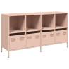 Stylish Pink Sideboard 135x39 cm - Durable Cold-rolled Steel