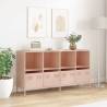 Stylish Pink Sideboard 135x39 cm - Durable Cold-rolled Steel