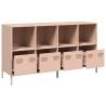 Stylish Pink Sideboard 135x39 cm - Durable Cold-rolled Steel