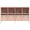 Stylish Pink Sideboard 135x39 cm - Durable Cold-rolled Steel