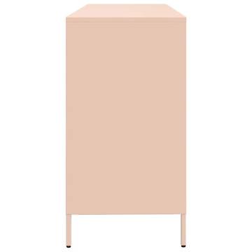 Stylish Pink Sideboard 135x39 cm - Durable Cold-rolled Steel