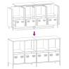 Stylish Pink Sideboard 135x39 cm - Durable Cold-rolled Steel