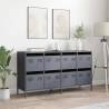 Stylish Anthracite Sideboard - Cold-rolled Steel 135x39x73.5 cm