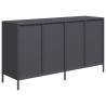 Stylish Anthracite Sideboard - Cold-rolled Steel 135x39x73.5 cm