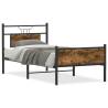 Smoked Oak Bed Frame 80x200 cm - Stylish & Durable Design