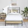  Bed Frame without Mattress Sonoma Oak 75x190 cm Small Single Engineered Wood Colour sonoma oak Size 75 x 190 cm Model with headboard & low footboard 