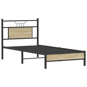 Sonoma Oak Bed Frame 75x190 cm | Small Single Engineered Wood